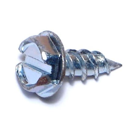 Midwest Fastener Sheet Metal Screw, #10 x 1/2 in, Zinc Plated Steel Flange Hex Head 100 PK 03360